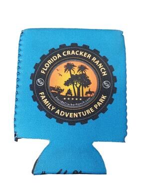 Florida Cracker Ranch Family Adventure Park Ada Strong Blue Can Cooler Koozie